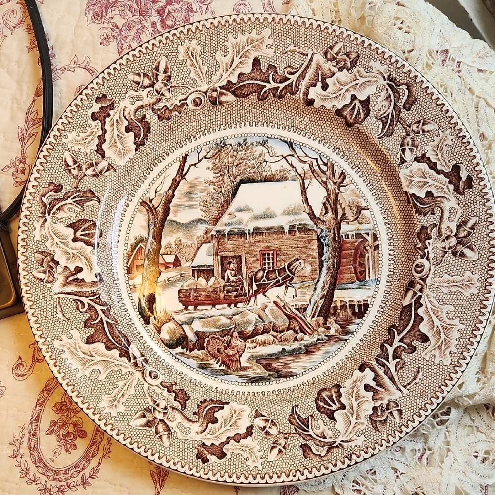 Johnson Brothers Thanksgiving Scenic Dinner Plate